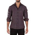 Square Dance Long Sleeve Dress Shirt // Black (XL)