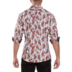 Making Me Paisley Long Sleeve Dress Shirt // Red (XL)