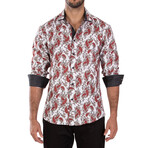 Making Me Paisley Long Sleeve Dress Shirt // Red (XL)