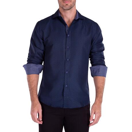 Noche Long Sleeve Dress Shirt // Navy (XS)