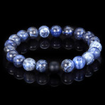 Sodalite + Matte Onyx Stone Stretch Bracelet // Original Series // 8.25"