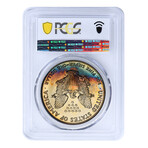 1992 1 oz American Silver Eagle // PCGS Certified MS68 // Rainbow Stripe Toning