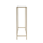 Arvi Console in Clear Glass with Brass Base