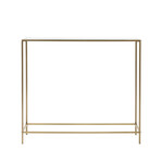 Arvi Console in Clear Glass with Brass Base