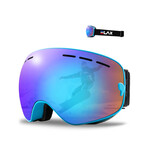 Men's Ski/Snowboard Goggles // Blue + Blue Multi Color Shield