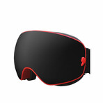 Men's Ski/Snowboard Goggles // Red + Black Color Shield