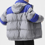 Hooded Puffer Jacket // Gray (2XL)