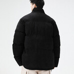 Corduroy Puffer Jacket // Black (S)