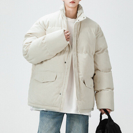 Corduroy Puffer Jackett // Khaki (XS)