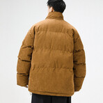 Corduroy Puffer Jacket// Brown (M)