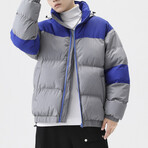 Hooded Puffer Jacket // Gray (2XL)