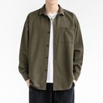 Button Up Shirt // Dark Green (L)