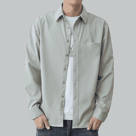 Button Up Shirt // Light Green (XS)