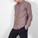 Long Sleeve Button Up // Light Brown (L)
