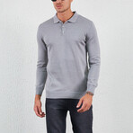 Long Sleeve Polo Shirt // Gray (M)