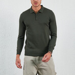 Long Sleeve Polo Shirt // Khaki (M)
