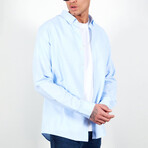 Long Sleeve Button Up // Light Blue (M)