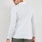 Long Sleeve Polo Shirt // White (L)