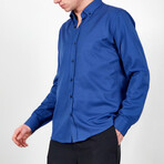 Long Sleeve Button Up // Blue (L)