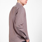 Long Sleeve Button Up // Light Brown (L)