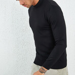 Mock Neck Pullover // Black (2XL)
