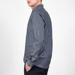 Long Sleeve Button Up // Gray (2XL)