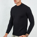 Mock Neck Pullover // Black (2XL)
