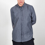 Long Sleeve Button Up // Gray (2XL)