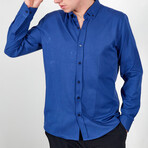 Long Sleeve Button Up // Blue (L)