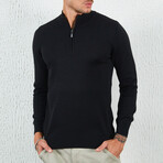 Quarter Zip Pullover // Black (XS)