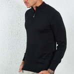 Quarter Zip Pullover // Black (XS)