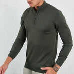 Quarter Zip pullover // Khaki (XS)