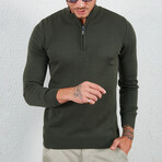 Quarter Zip pullover // Khaki (XS)