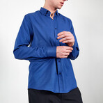 Long Sleeve Button Up // Blue (L)