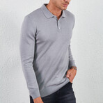 Long Sleeve Polo Shirt // Gray (M)