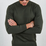 Mock Neck Pullover // Khaki (XL)