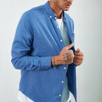 Long Sleeve Button Up // Electric (XS)