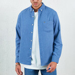 Long Sleeve Button Up // Electric (XS)