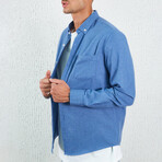 Long Sleeve Button Up // Electric (XS)