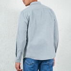 Long Sleeve Button Up // Light Gray (XS)