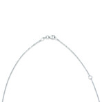 18K White Gold Diamond Necklace // 18" // New