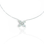 18K White Gold Diamond Necklace // 18" // New