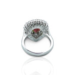 18K White Gold Bicolor Tourmaline + Diamond Ring // Ring Size: 7.5 // Pre-Owned