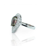 18K White Gold Bicolor Tourmaline + Diamond Ring // Ring Size: 7.5 // Pre-Owned