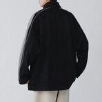 Single Stripe Coach Jacket // Black (XL)