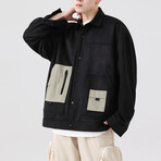 Flannel Utility Jacket // Black (XS)