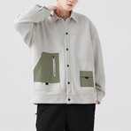 Flannel Utility Jacket // Beige (XS)