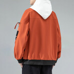 Graphic Bomber Jacket // Orange (XS)
