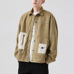 Flannel Utility Jacket // Yellow Green (L)