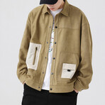 Flannel Utility Jacket // Yellow Green (L)